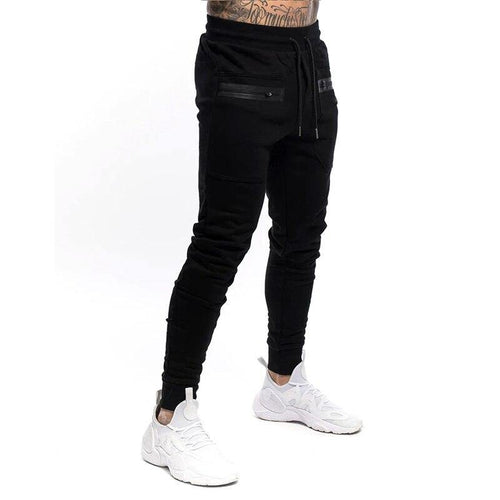 New Mens Jogger Zip pocket Sweatpants Man Gyms Workout Fitness Cotton Trousers Male Casual Fashion Skinny Track Pants Winter - LITTLE SHELLZ